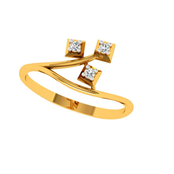 22KT (916) Yellow Gold Ring For Women - Image 4