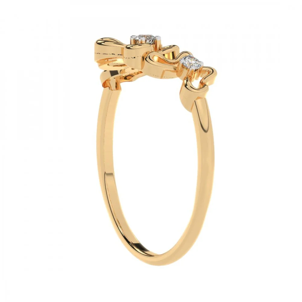 22KT (916) Yellow Gold Ring For Women - Image 10