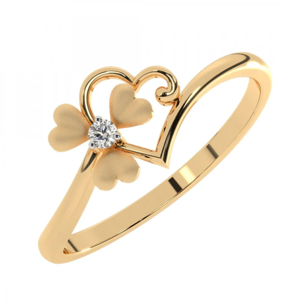 22KT (916) Yellow Gold Ring For Women - Image 10