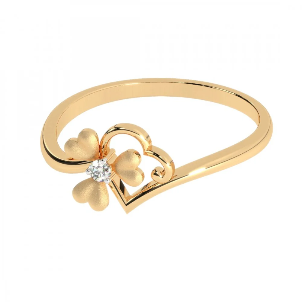 22KT (916) Yellow Gold Ring For Women - Image 2