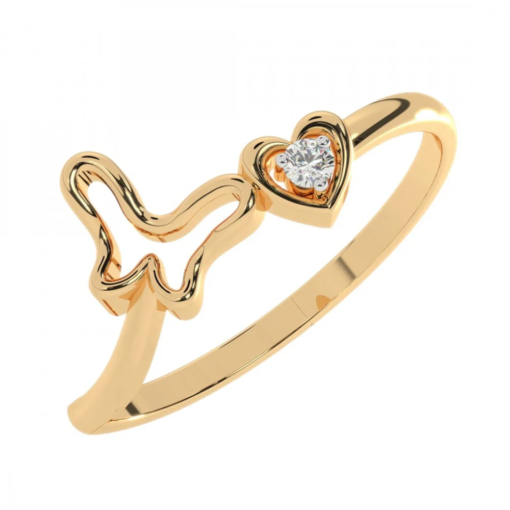 22KT (916) Yellow Gold Ring For Women - Image 10