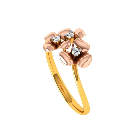 22KT (916) Yellow Gold Ring For Women - Image 5