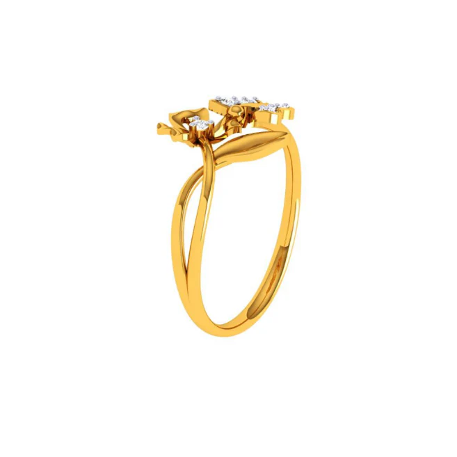 22KT (916) Yellow Gold Ring For Women - Image 3
