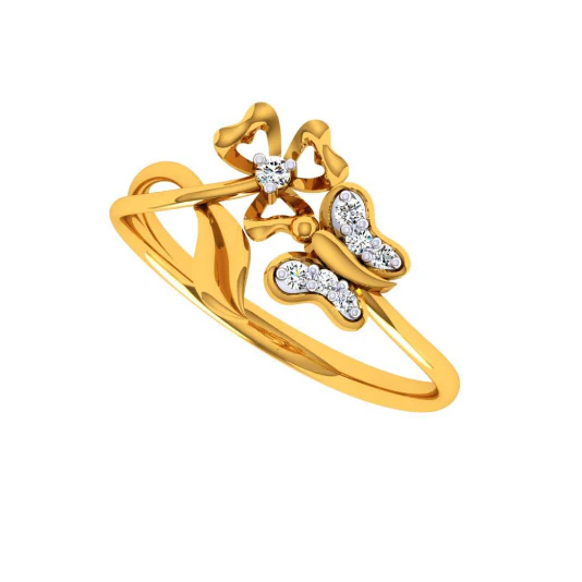 22KT (916) Yellow Gold Ring For Women - Image 5