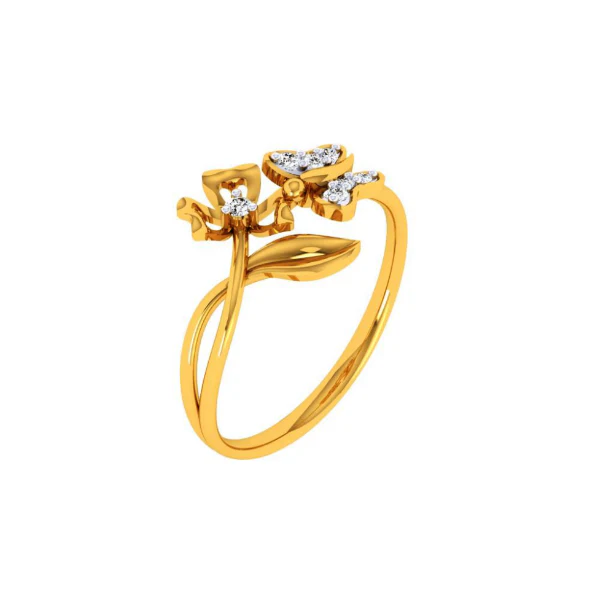 22KT (916) Yellow Gold Ring For Women - Image 9
