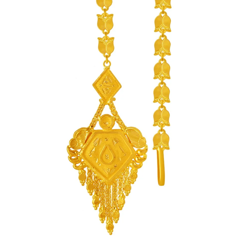 22KT (916) Yellow Gold Traditional Gold Maang Tika - Image 5