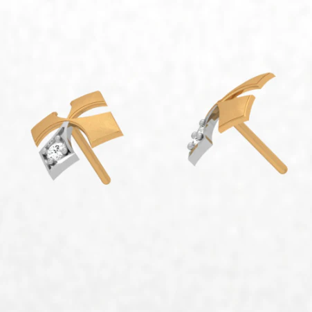 22KT Cute And Unique Gold Stud Earring - Image 6