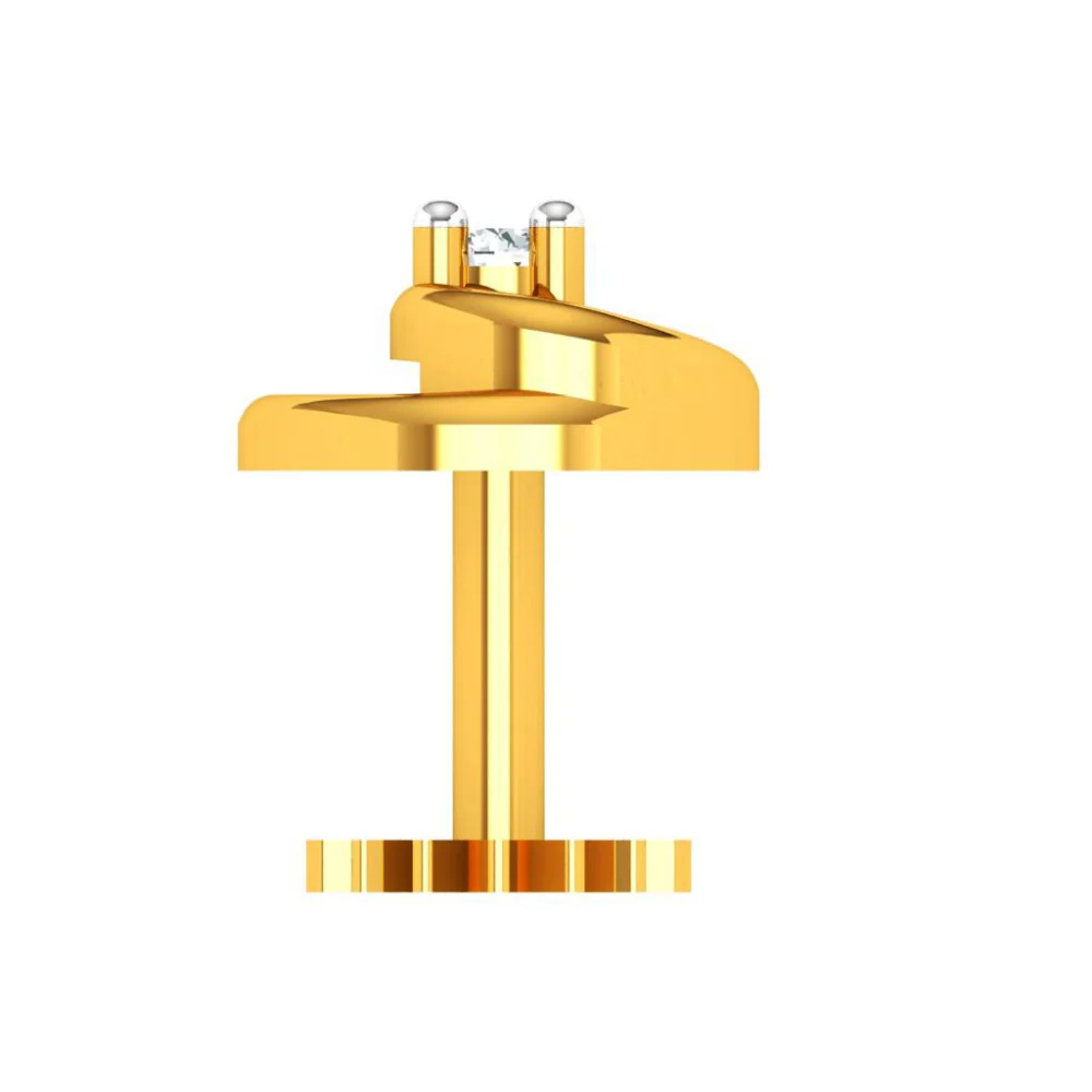 22KT Exclusive Gold Nose Ring With Impeccable Precision - Image 2