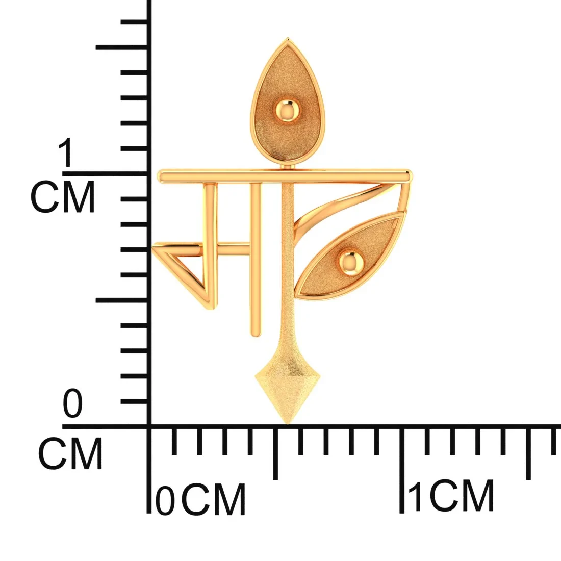 22KT Gold Maa Shakti Pendant (Without Chain) - Image 3