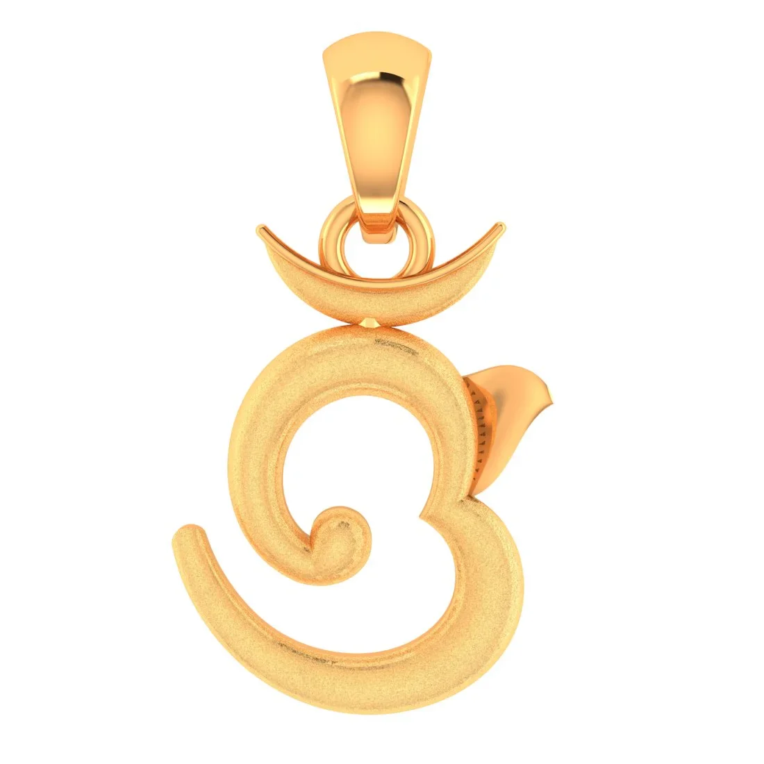22KT Gold Pranava Grace Om Pendant (Without Chain) - Image 2