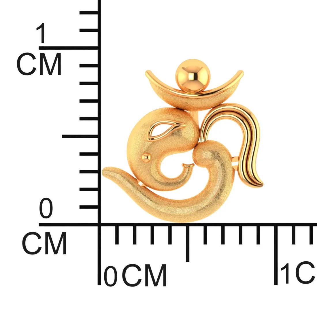 22KT Gold Shree Ganesh Pendant (Without Chain) - Image 4