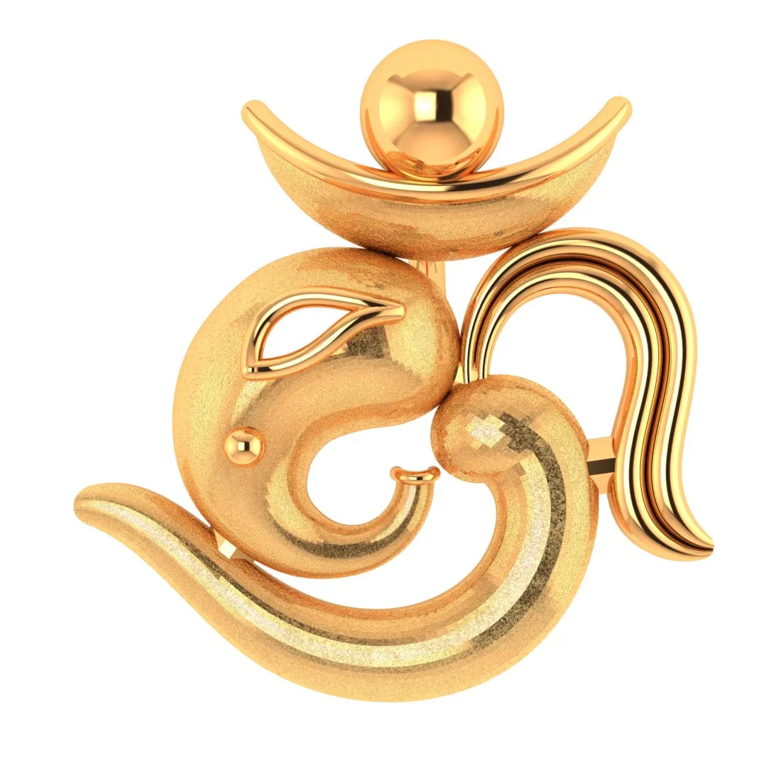 22KT Gold Shree Ganesh Pendant (Without Chain) - Image 5