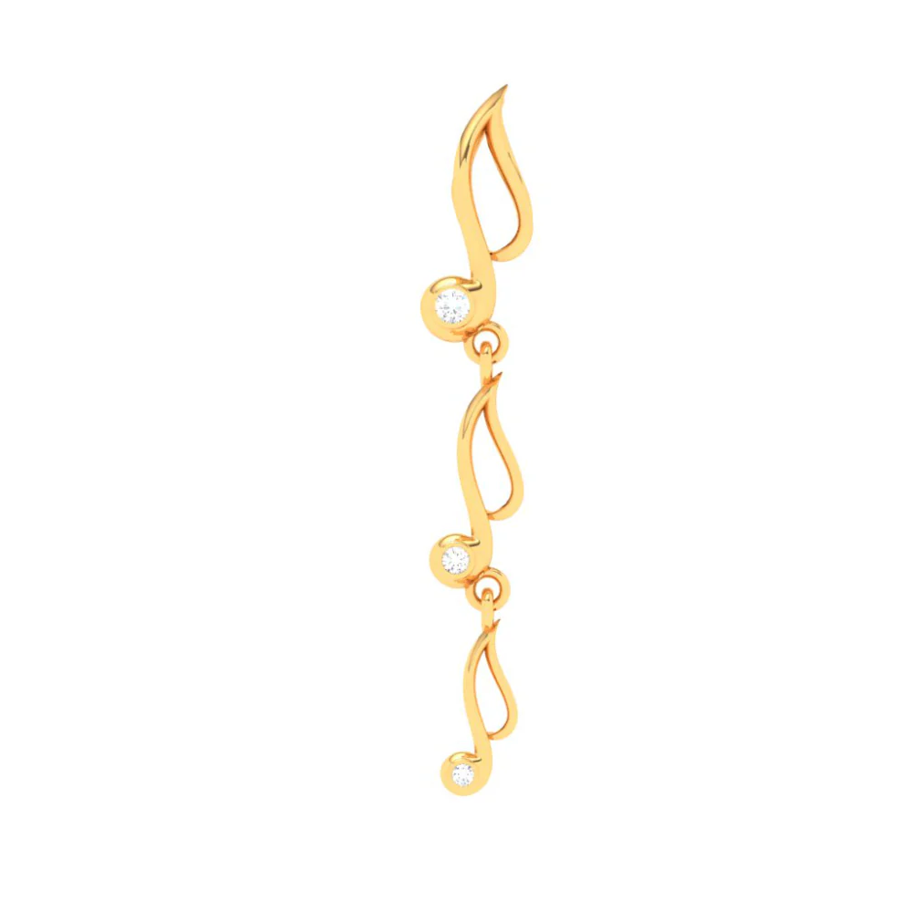 22KT Musical Note Drop Gold Pendant From Goldlites Collection