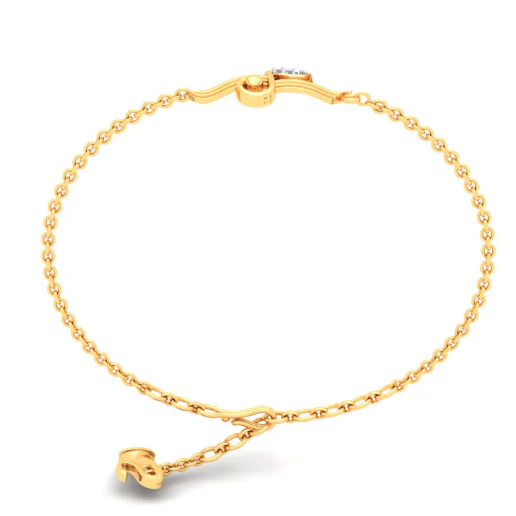 22KT Musical Note With Trumpet Gold Bracelet From Online Exclusive Collection - Image 2