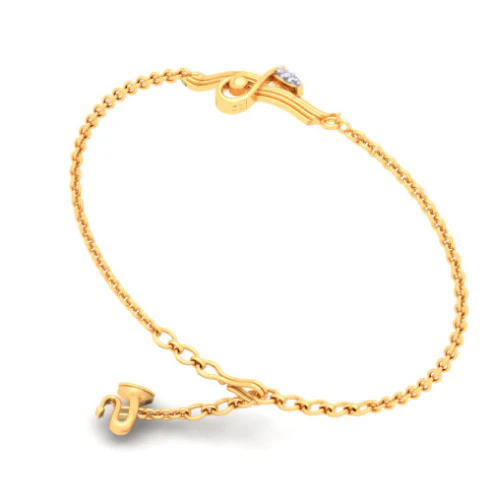22KT Musical Note With Trumpet Gold Bracelet From Online Exclusive Collection - Image 4