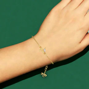 22KT Musical Note With Trumpet Gold Bracelet From Online Exclusive Collection - Image 7