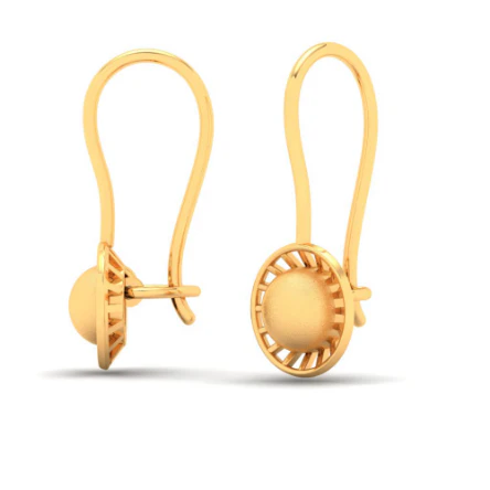 22KT Sun Shaped Gold Stud Earring From Goldlites Collection - Image 6