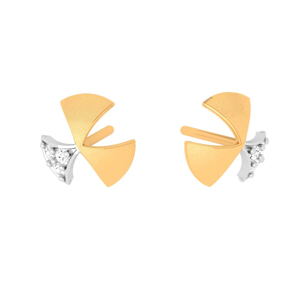 22KT Windmill Themed Gold Earring Design For Festivities Ahead - Image 4