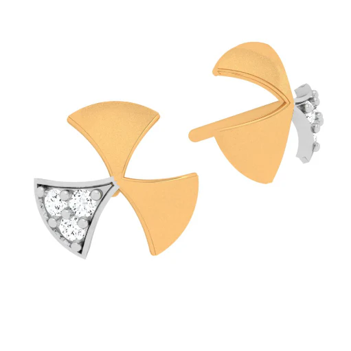 22KT Windmill Themed Gold Earring Design For Festivities Ahead - Image 7