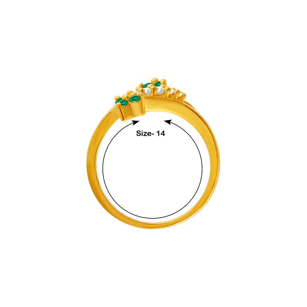 22KT Yellow Gold And American Diamond Ring For Women - Image 4
