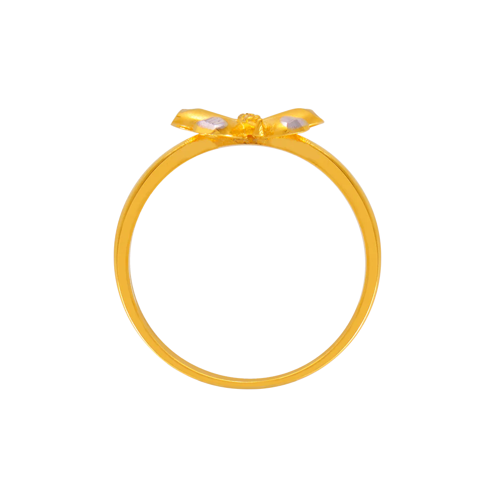 22KT Yellow Gold And American Diamond Ring For Women - Image 3