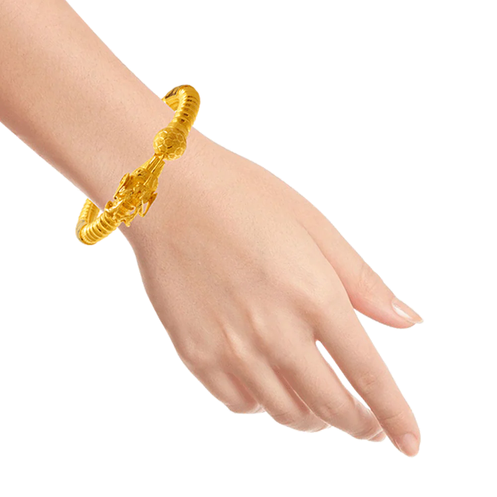 22KT Yellow Gold Bangle For Women - Image 3