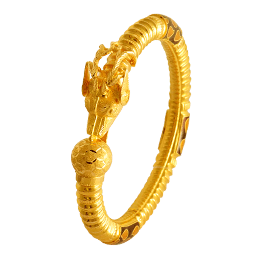 22KT Yellow Gold Bangle For Women - Image 4