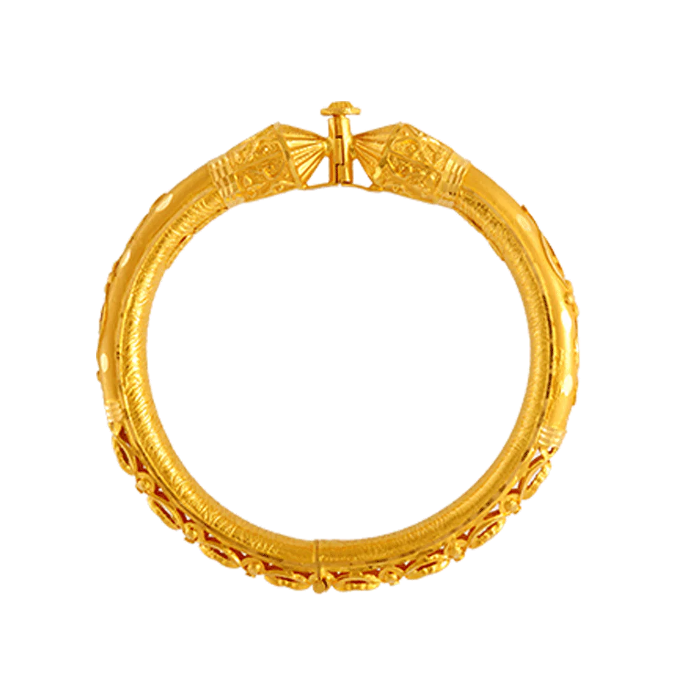 22KT Yellow Gold Bangle For Women - Image 4
