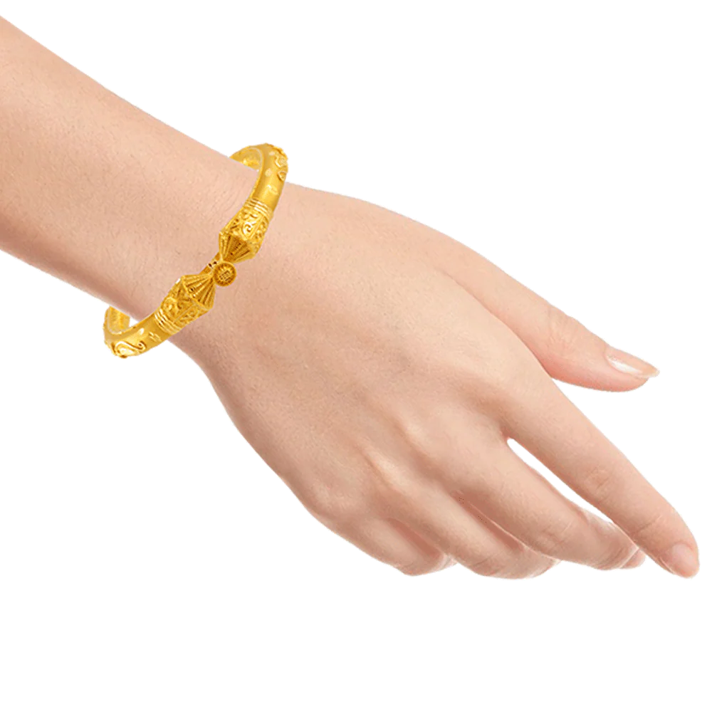 22KT Yellow Gold Bangle For Women - Image 5