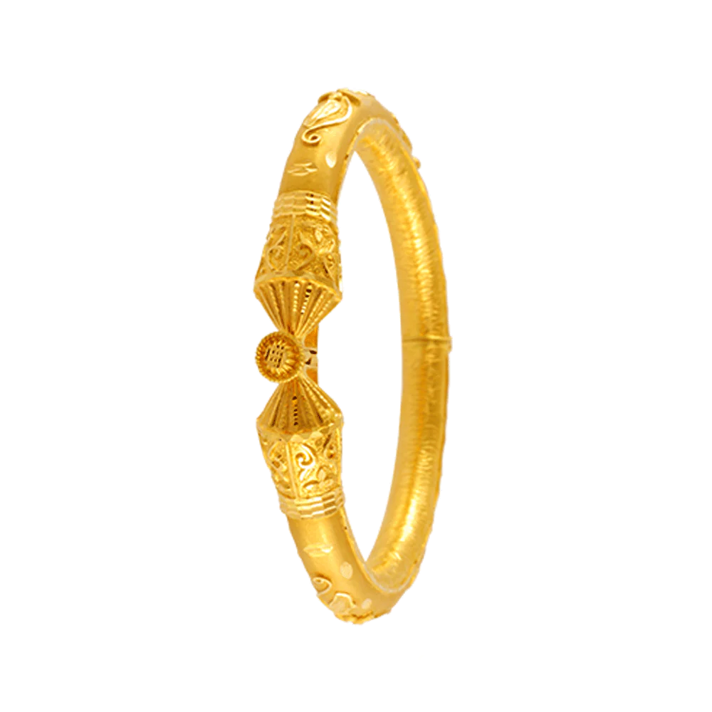 22KT Yellow Gold Bangle For Women - Image 3