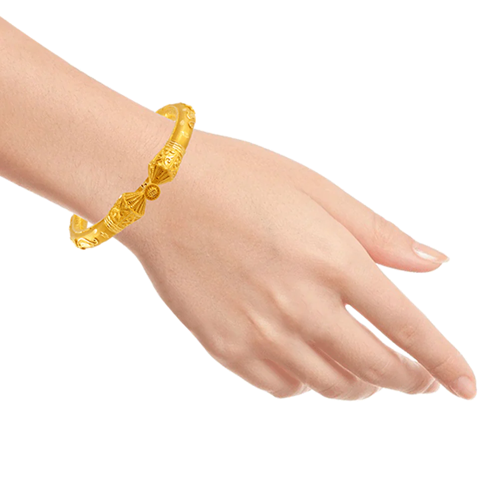 22KT Yellow Gold Bangle For Women - Image 5