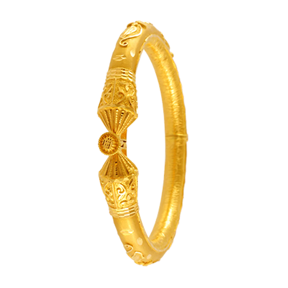 22KT Yellow Gold Bangle For Women - Image 3