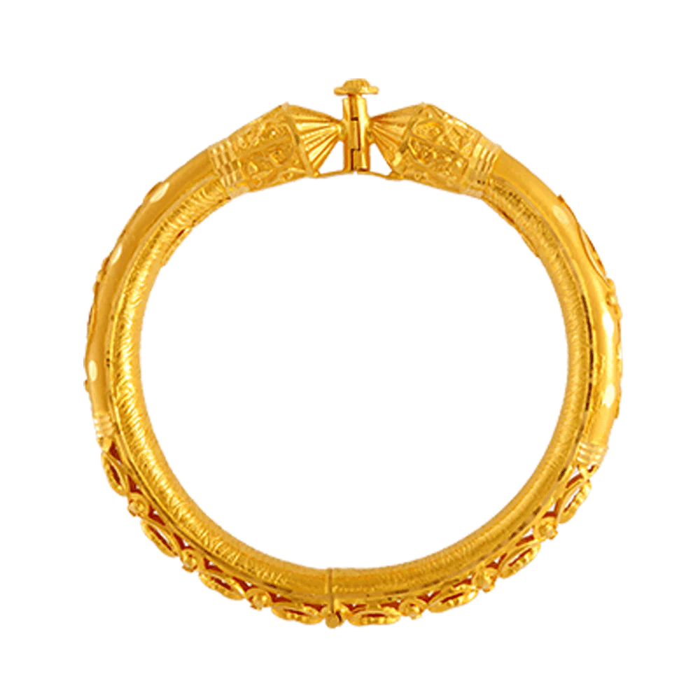 22KT Yellow Gold Bangle For Women - Image 4