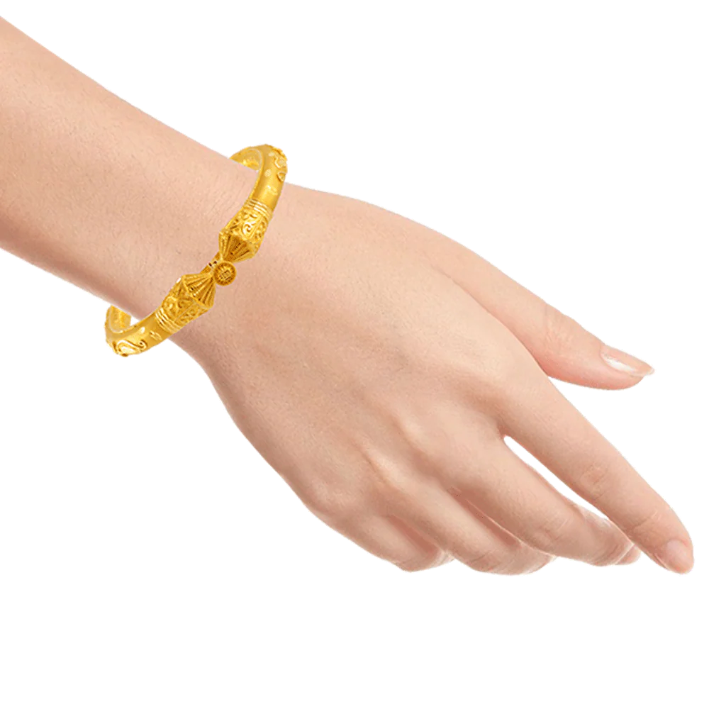 22KT Yellow Gold Bangle For Women - Image 5