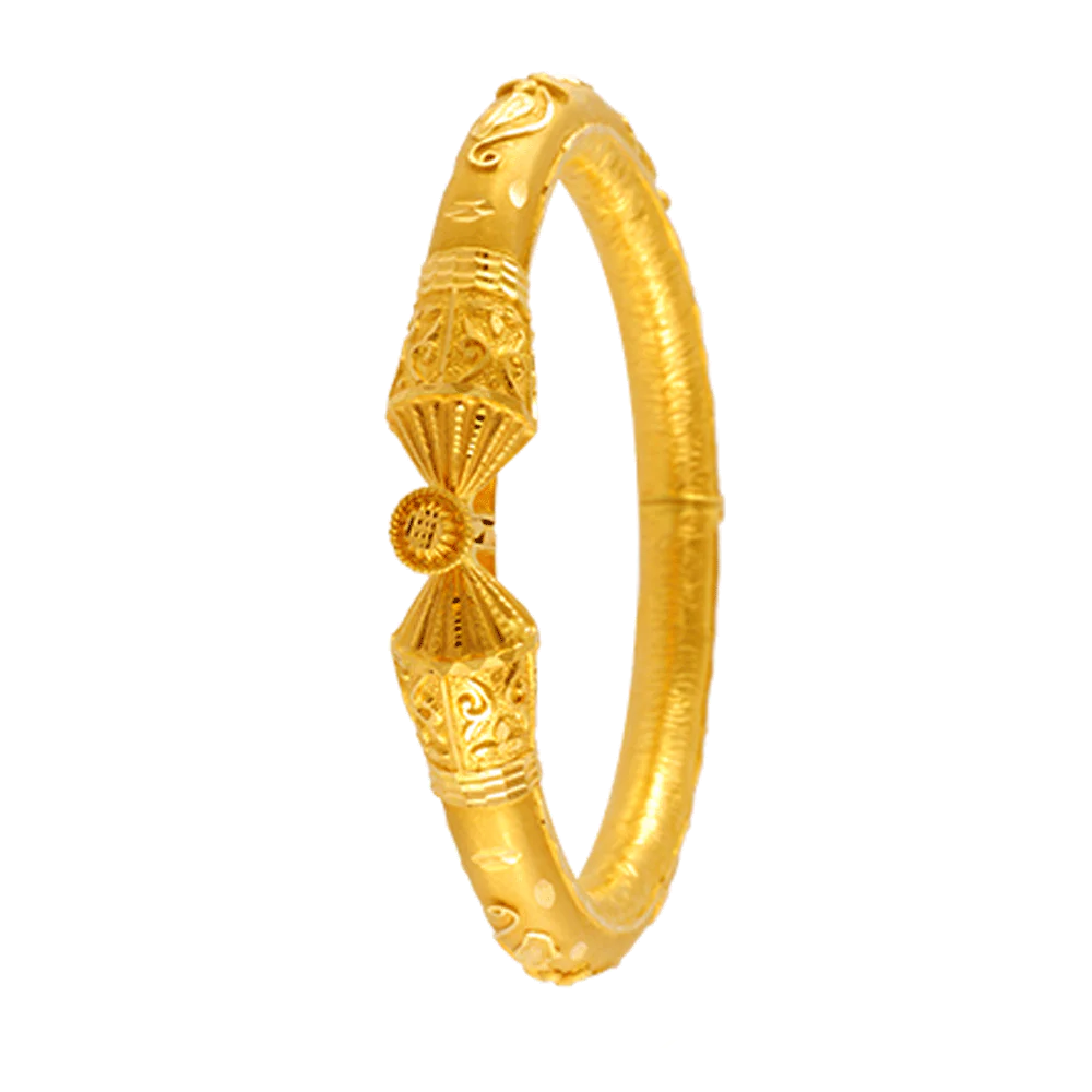 22KT Yellow Gold Bangle For Women - Image 3