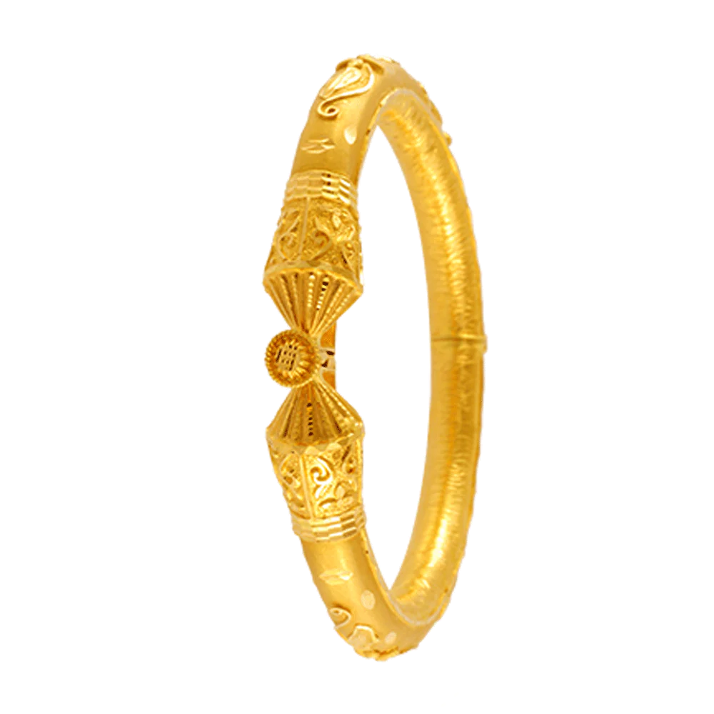 22KT Yellow Gold Bangle For Women - Image 2