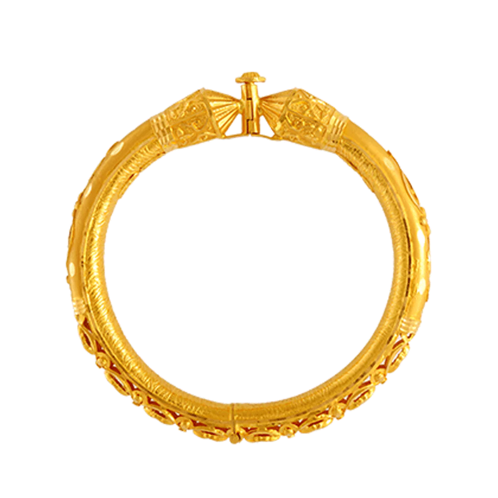 22KT Yellow Gold Bangle For Women - Image 4