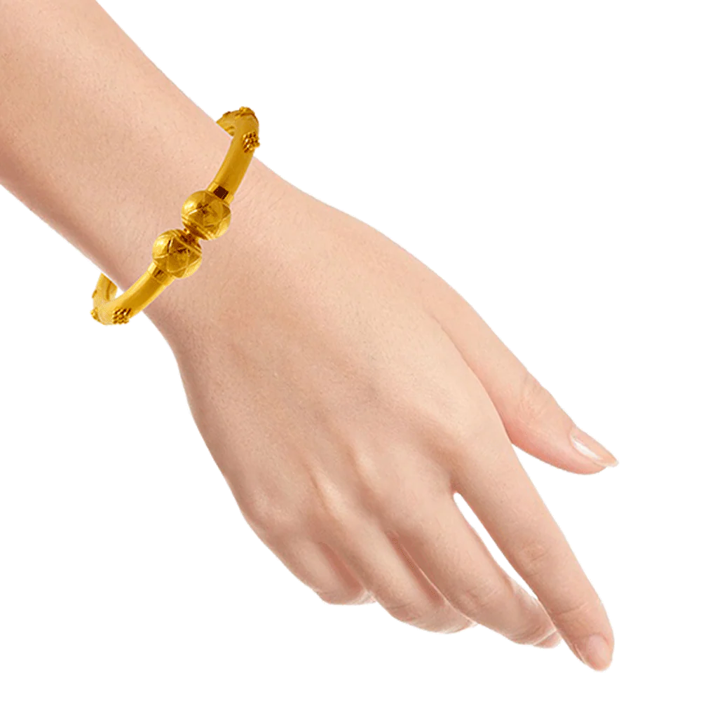 22KT Yellow Gold Bangle For Women - Image 3