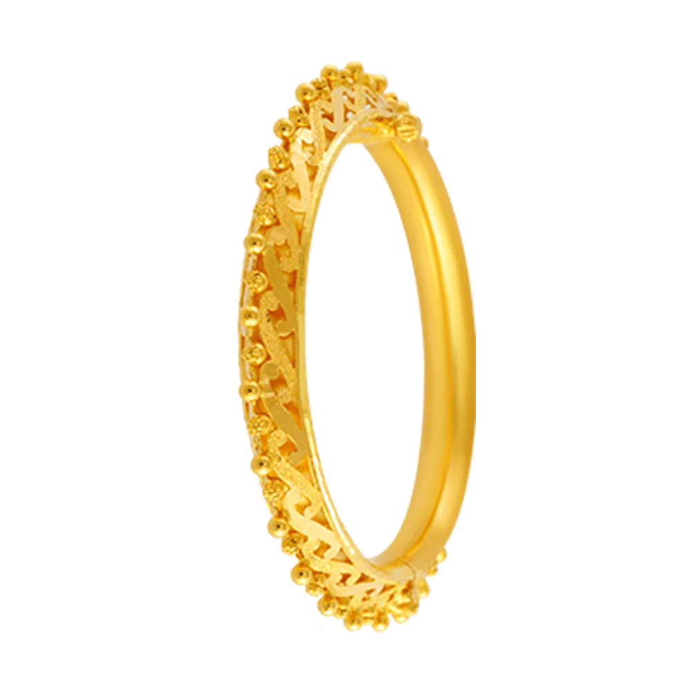 22KT Yellow Gold Bangle For Women - Image 2