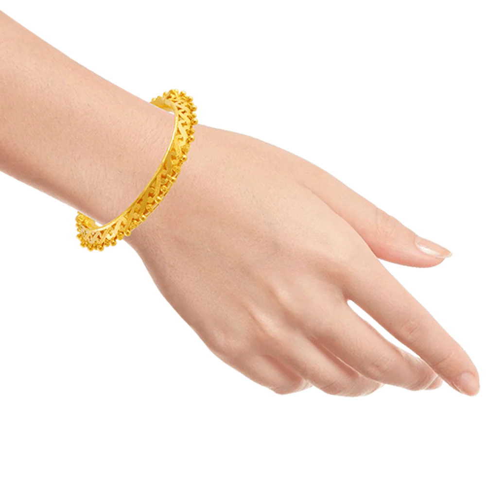 22KT Yellow Gold Bangle For Women - Image 4