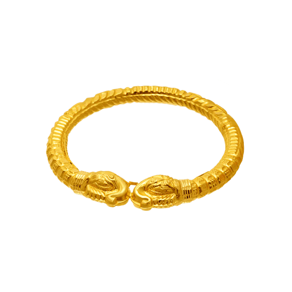 22KT Yellow Gold Bangle For Women - Image 4