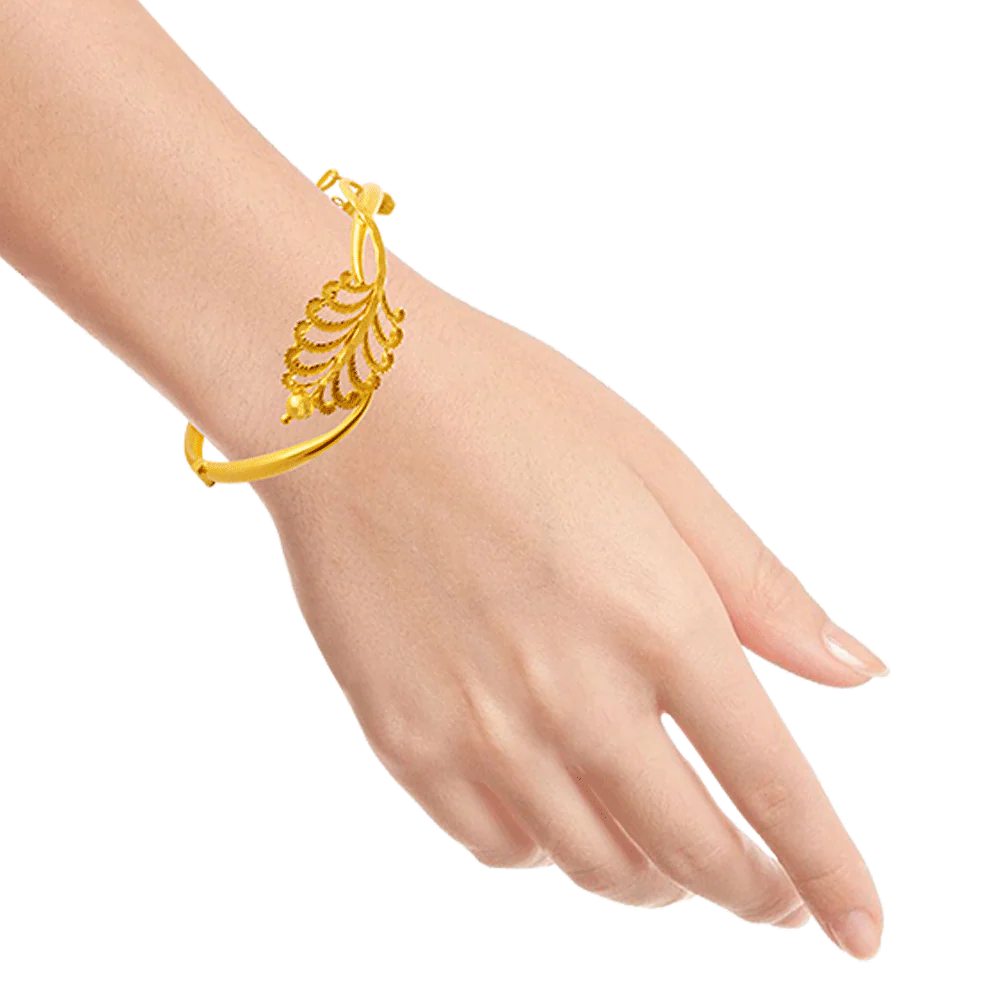 22KT Yellow Gold Bangle For Women - Image 3