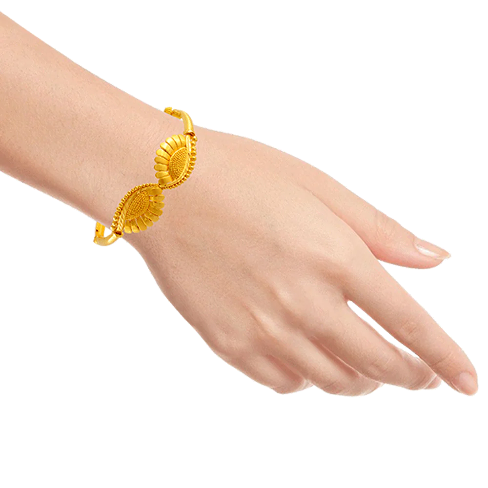 22KT Yellow Gold Bangle For Women - Image 3