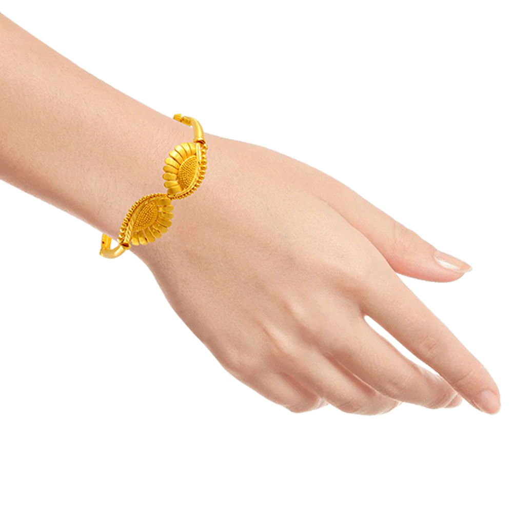 22KT Yellow Gold Bangle For Women - Image 3