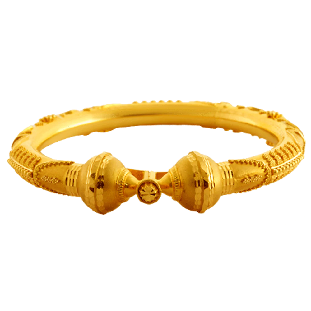 22KT Yellow Gold Bangle For Women - Image 3