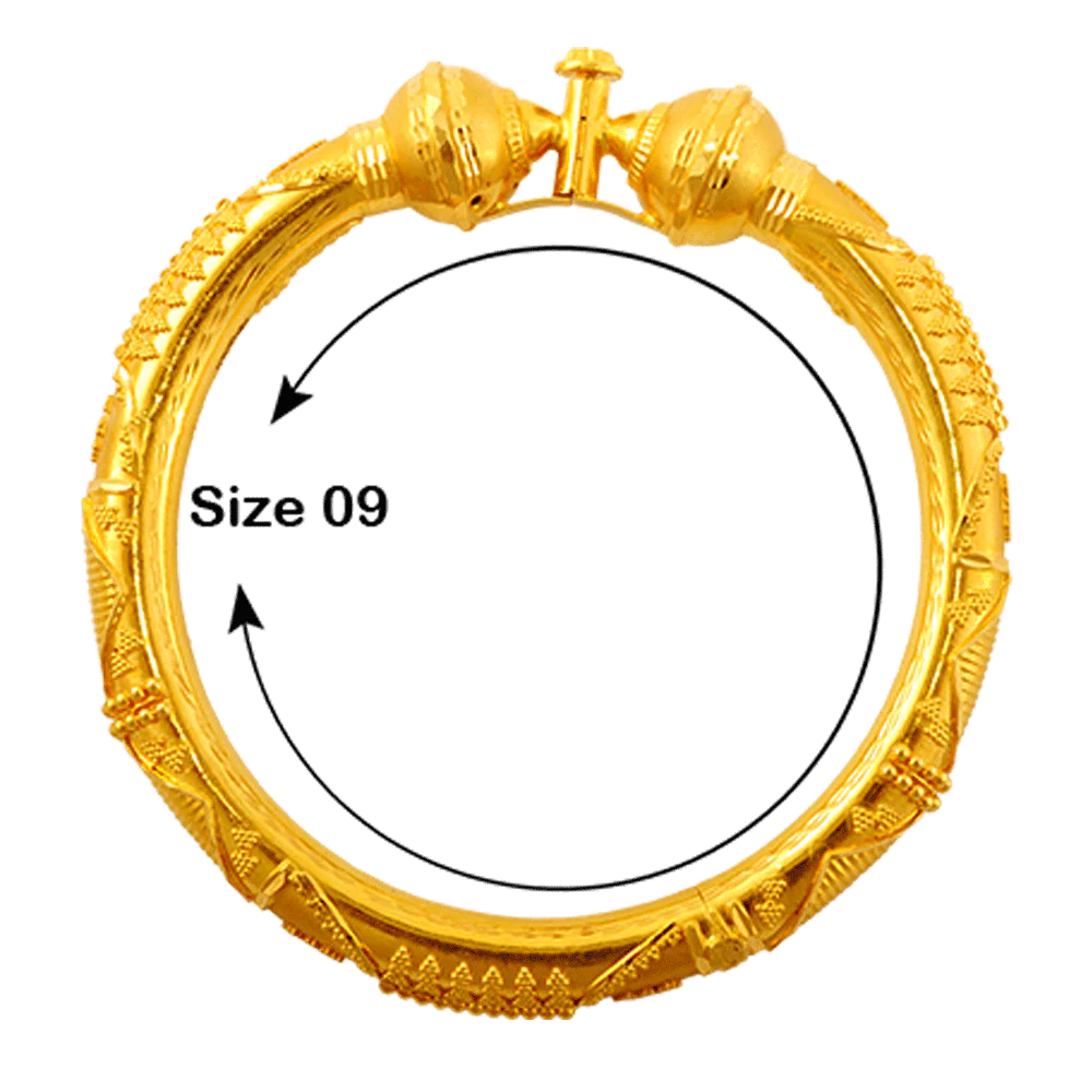 22KT Yellow Gold Bangle For Women - Image 4