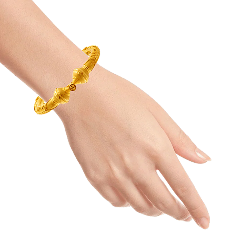 22KT Yellow Gold Bangle For Women - Image 5
