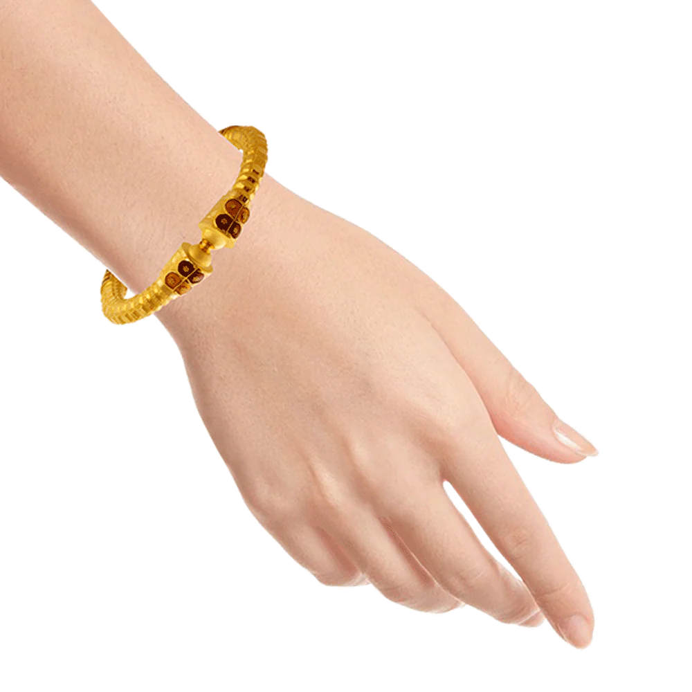 22KT Yellow Gold Bangle For Women - Image 5