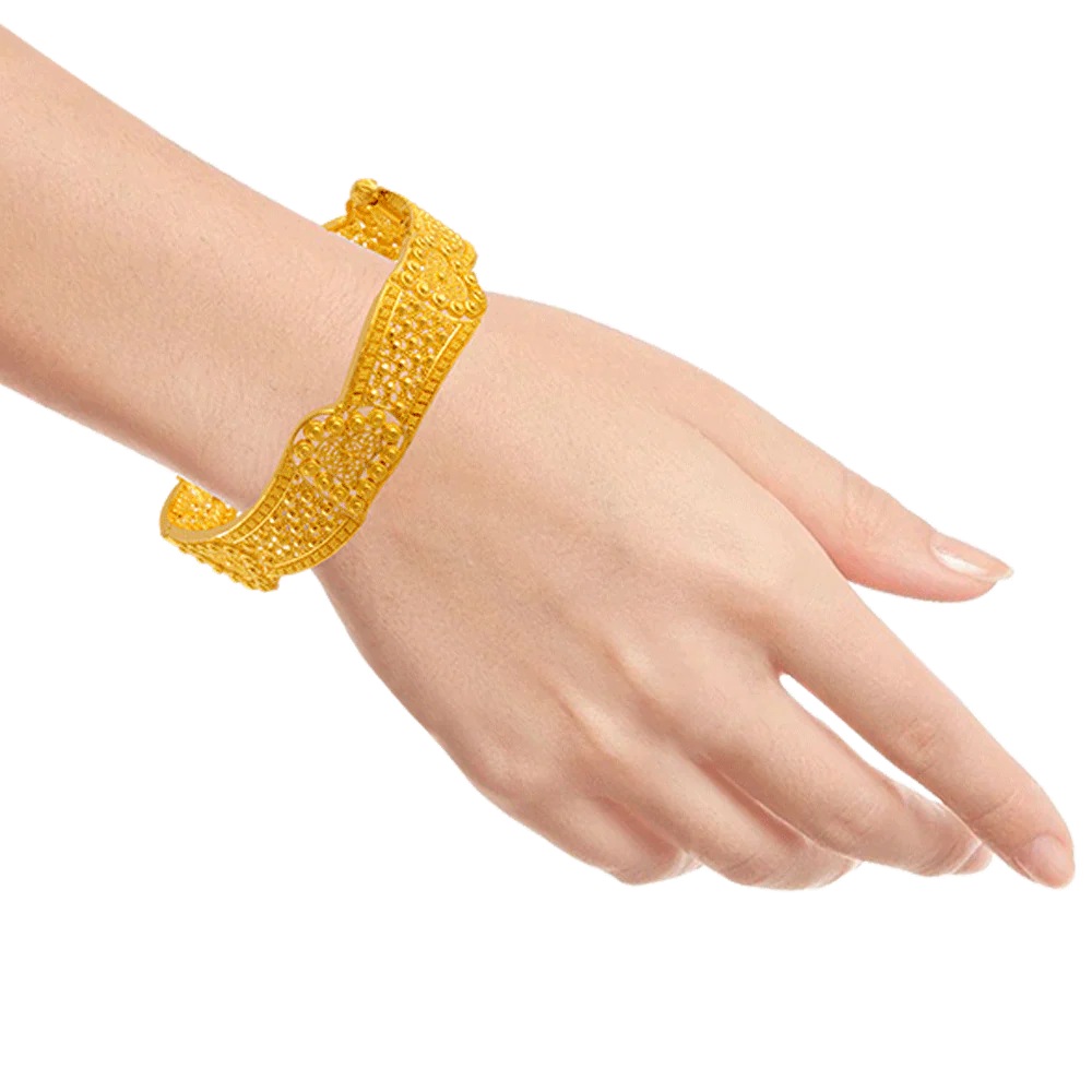 22KT Yellow Gold Bangle For Women - Image 4