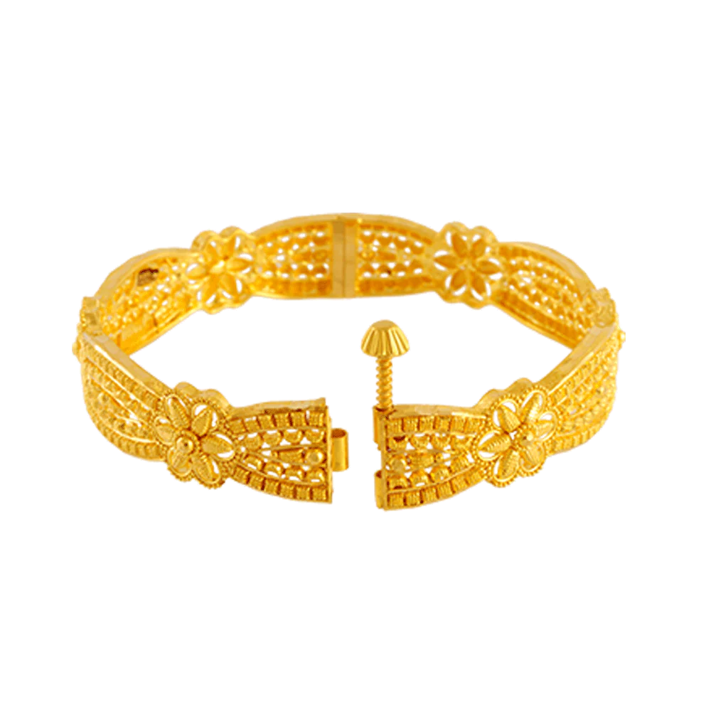22KT Yellow Gold Bangle For Women - Image 2